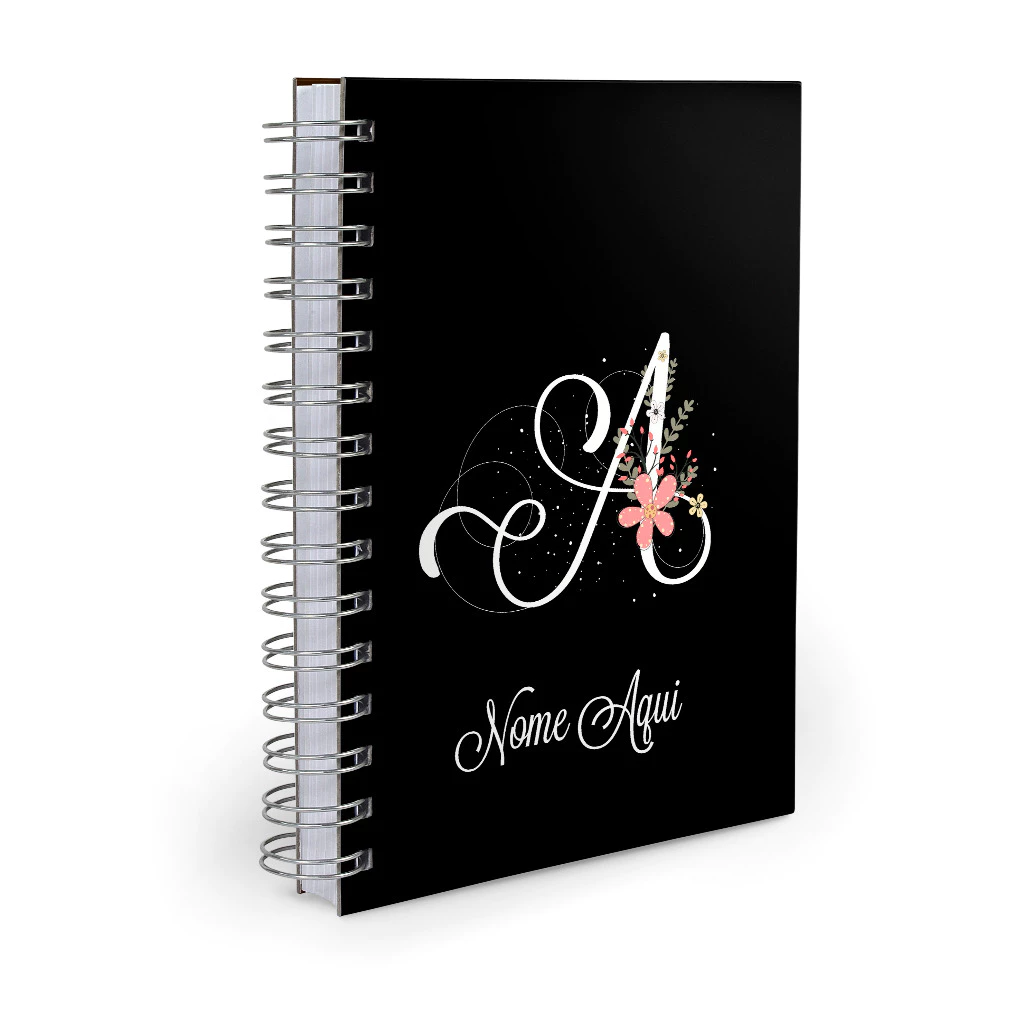 Caderno Floral Letra A